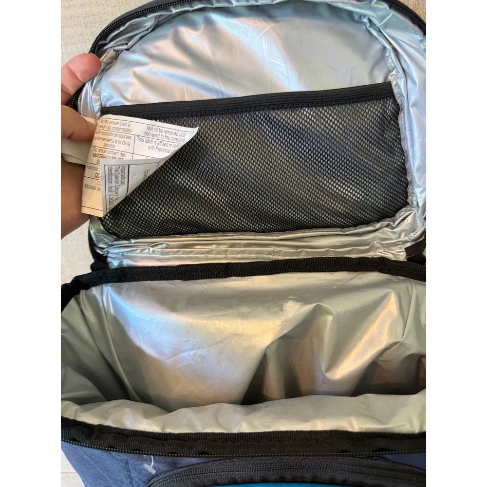 Coleman Insulated Backpack Cooler Navy Blue Turquoise Soft Sided Hiking Bag